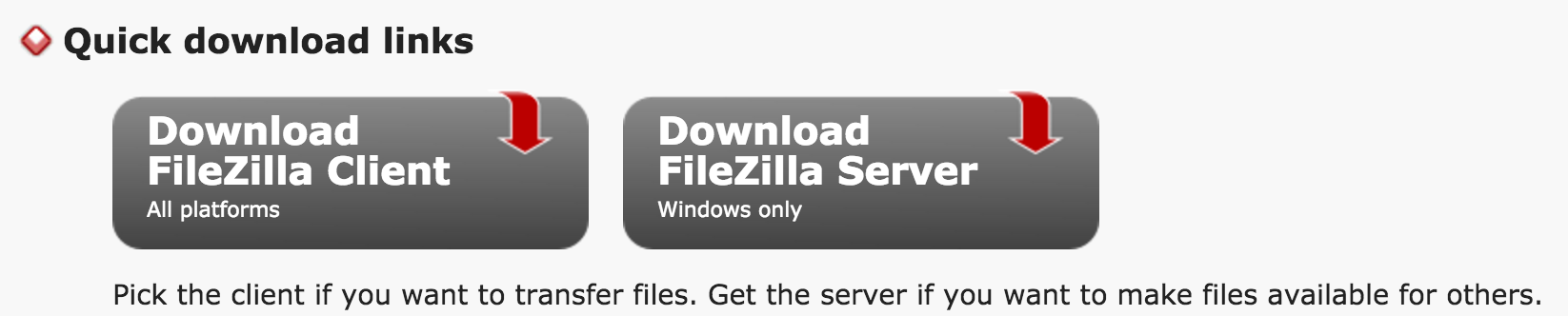 1 download links. Make the file a download link.